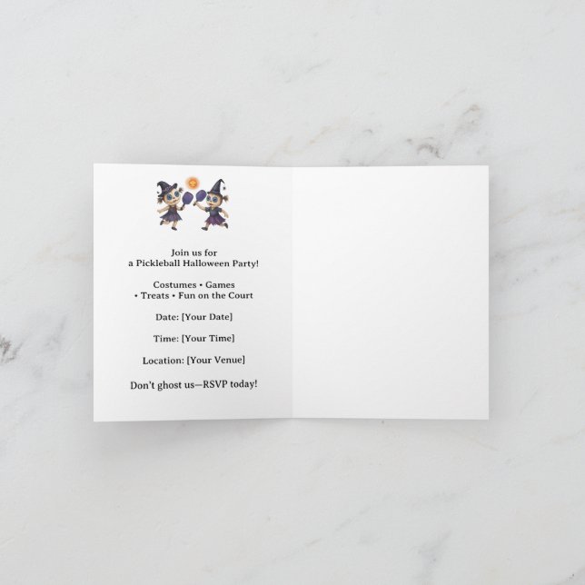 Invitación Fiesta Halloween de pelota (Interior)