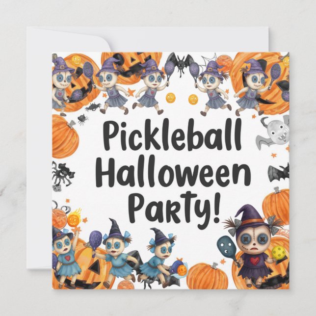 Invitación Fiesta Halloween de pelota (Anverso)