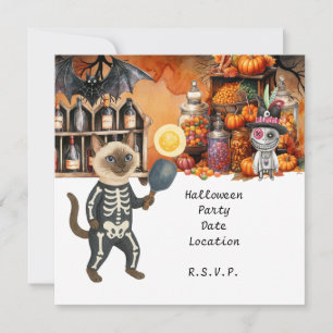 Invitación Fiesta Halloween de pelota de futbol para los aman