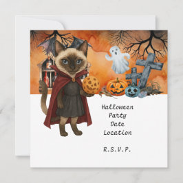 Invitación Fiesta Halloween de pelota de futbol para los aman