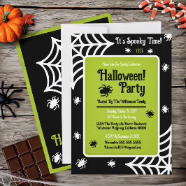 Invitación Fiesta Halloween de Spiderweb personalizada