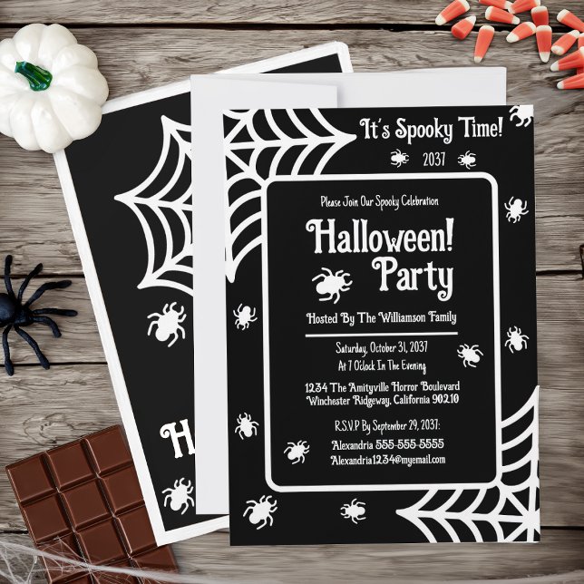 Invitación Fiesta Halloween de Spiderweb personalizada (Subido por el creador)