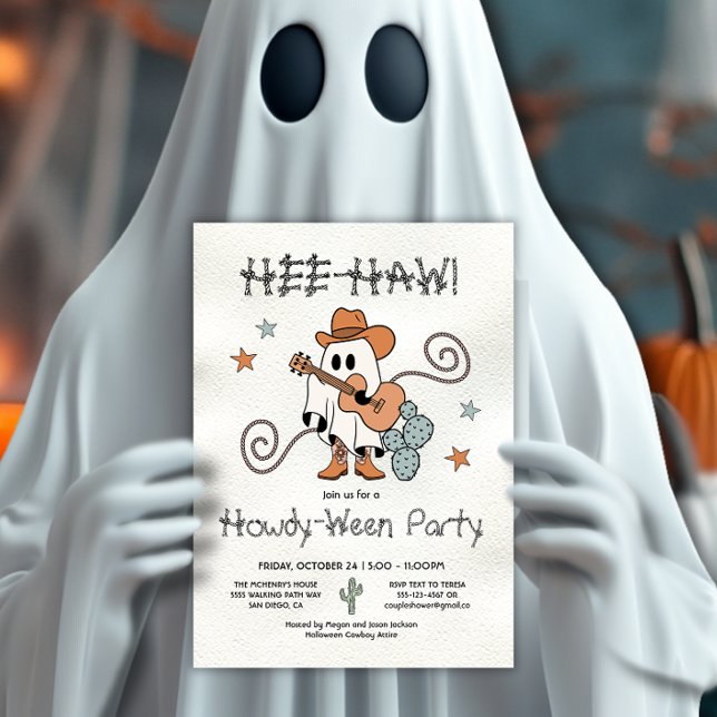 Invitación Fiesta Halloween de Western Cowboy Howdy-Ween (Subido por el creador)