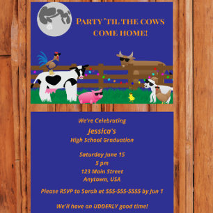 Invitación Fiesta hasta que las vacas vuelvan a casa