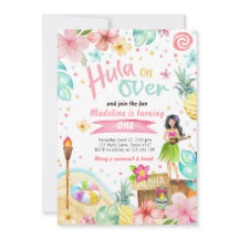 Fiesta hawaiano de cumpleaños de Luau invita a gru