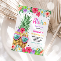 Fiesta hawaiano de natalidad con piscina de piñas