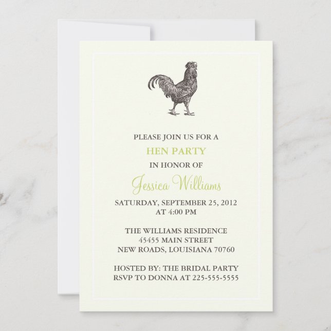 Invitación Fiesta Hen (Anverso)