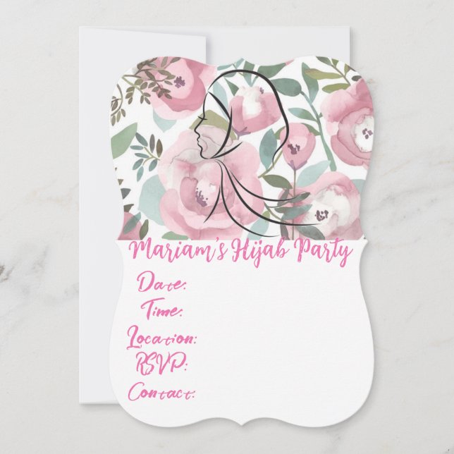 Invitación Fiesta hijab (Anverso)