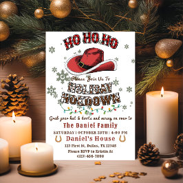 Invitación Fiesta Hoedown, Gorra de Navidades occidentales