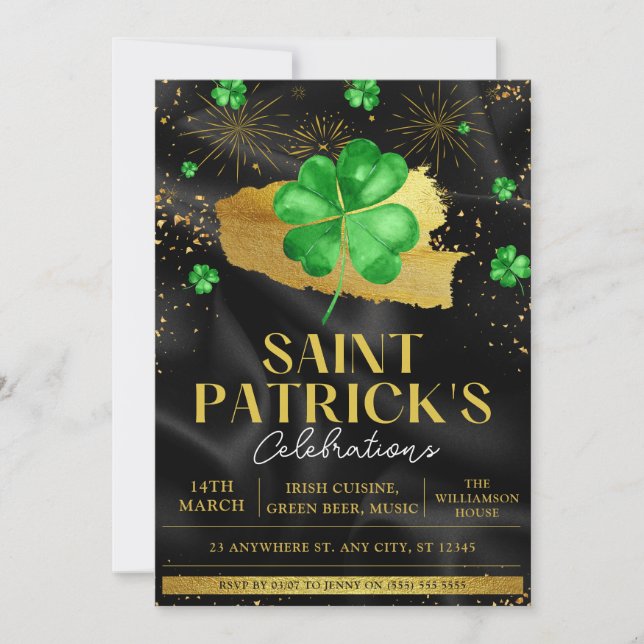Invitación Fiesta I de la celebración del Día de San Patricio (Anverso)