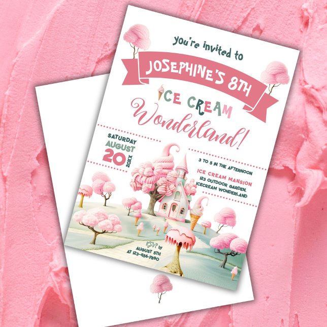 Invitación Fiesta Ice Cream Wonderland (Subido por el creador)
