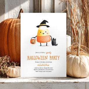 Invitación Fiesta Infantil Cute Halloween