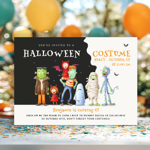 Invitación Fiesta Infantil Cute Halloween