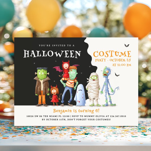 Invitación Fiesta Infantil Cute Halloween (Subido por el creador)