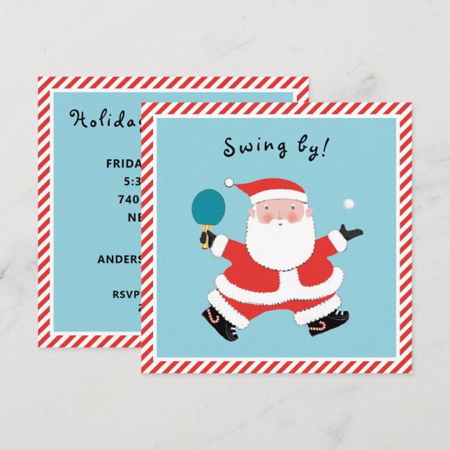 Invitación Fiesta informal de Navidad (Anverso / Reverso)