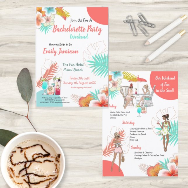 Invitación Fiesta Internacional de Bachelorette de Fin de Sem (Subido por el creador)