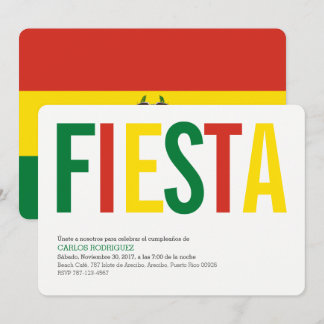 Invitación Fiesta: Invitaciones: Bolivia: Bandera Boliviana