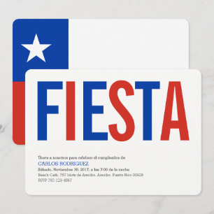 Invitación Fiesta: Invitaciones: Chile: Bandera chilena