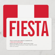 Fiesta: Invitaciones: Perú: Bandera Peruana