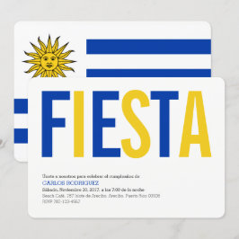 Invitación Fiesta:Invitaciones: Uruguay: Bandera uruguaya