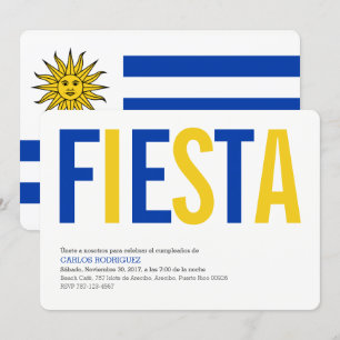 Invitación Fiesta:Invitaciones: Uruguay: Bandera uruguaya