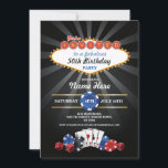 Invitación Fiesta invitado de cumpleaños nocturno del Casino<br><div class="desc">Diseño de Fiestas de Casino Night. Perfecto para cualquier cumpleaños de edad. Simplemente cambie el texto para que se ajuste a su fiesta. Se incluye la impresión posterior.</div>