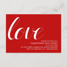 Invitación Fiesta invitado de San Valentín| Amor a la pluma M
