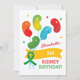Invitación Fiesta Invite al trasplante de riñón Cumpleaños An
