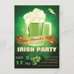 Invitación Fiesta irlandés del Día de San Patricio