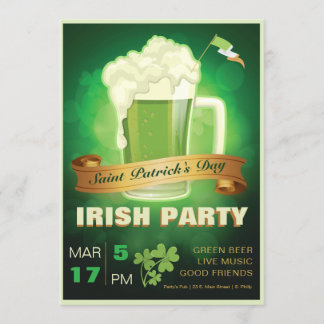 Invitación Fiesta irlandés del Día de San Patricio