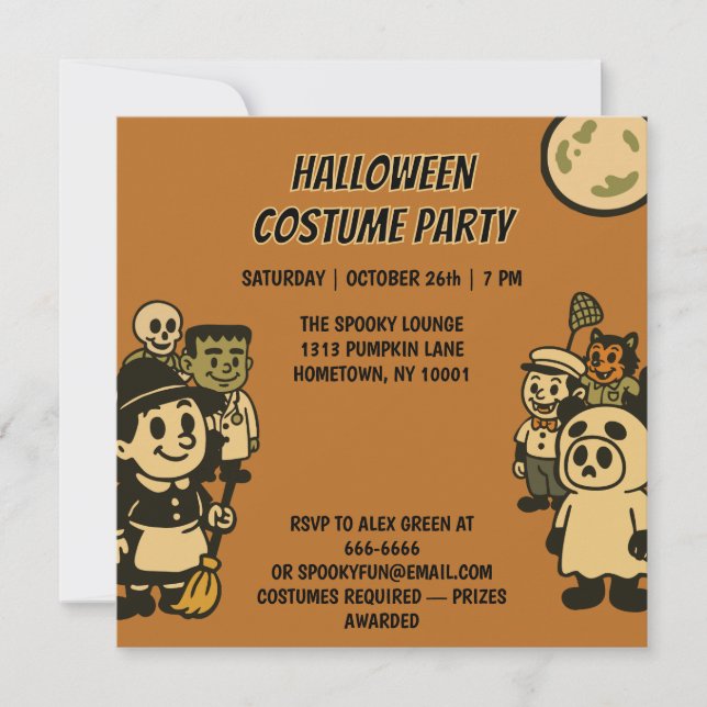 Invitación Fiesta irónico de disfraces de Monster Halloween (Anverso)