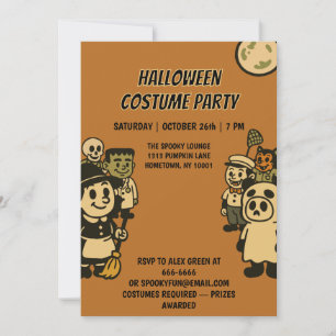 Invitación Fiesta irónico de disfraces de Monster Halloween
