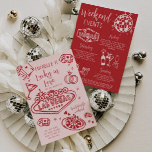 Invitación Fiesta Itinerario De Lucky In Love Bachelorette We