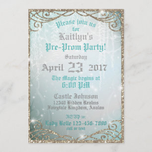 Invitación Fiesta Jardín Encantado antes del Prom