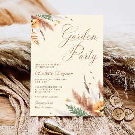 Invitación Fiesta Jardín Flor Floral 1er cumpleaños