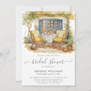 Invitación Fiesta Jardín Naranja Picnic Citrus Bridal Shower