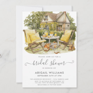 Invitación Fiesta Jardín Picnic Lemon Citrus Bridal Shower