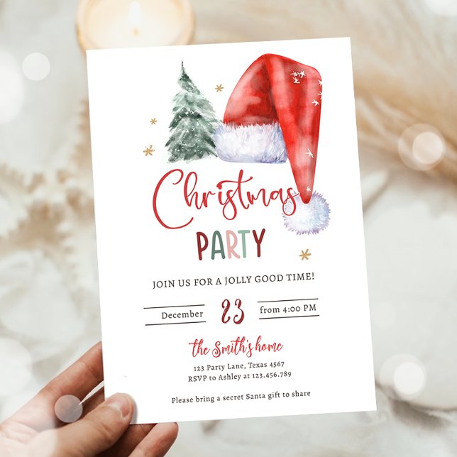 Invitación Fiesta Jingle y Mingle Holiday Santa navidades (Subido por el creador)