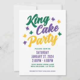 Invitación Fiesta King Cake