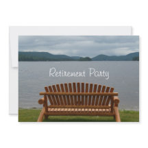 Fiesta-Lakeview del retiro con el banco de madera