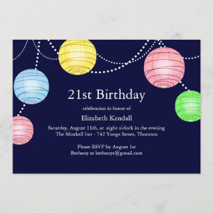 Invitación Fiesta Lantern 21º cumpleaños