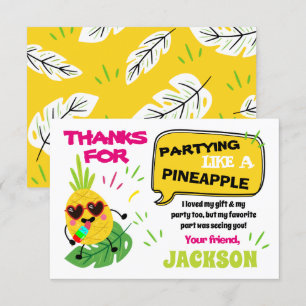 Invitación Fiesta like a Pineapple tropical cumpleaños gracia