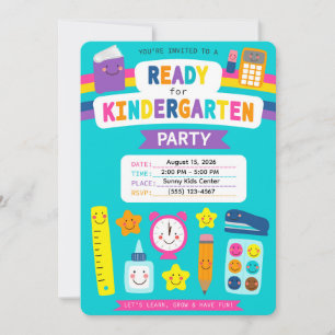 Invitación Fiesta Linda de Listo para Kinder