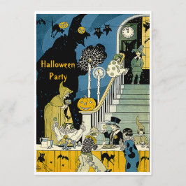 Invitación Fiesta lindo de Halloween de los niños del vintage