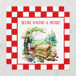 Invitación fiesta lindo de picnic