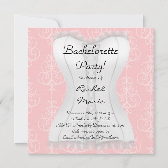 Invitación Fiesta lindo estupendo de Bachelorette (Anverso)
