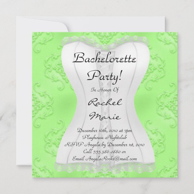 Invitación Fiesta lindo estupendo de Bachelorette (Anverso)