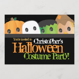 Invitación Fiesta lindo fantasmagórico del traje de Halloween