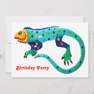 Invitación Fiesta Lizard fiesta de cumpleaños