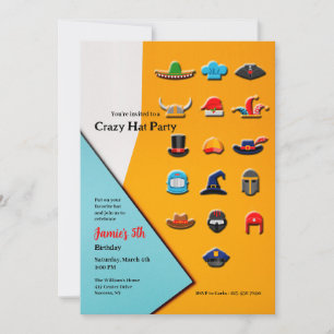 Invitación Fiesta Loco Gorra